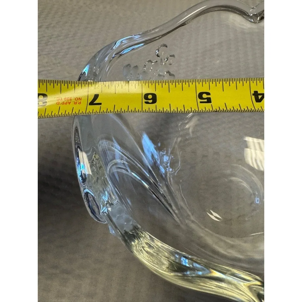 Mikasa Clear/Frosted Raised Grape Design Swirl Edge Scalloped Rim Serving Bowl